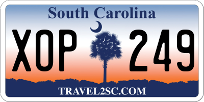 SC license plate XOP249