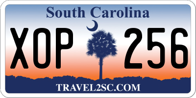 SC license plate XOP256