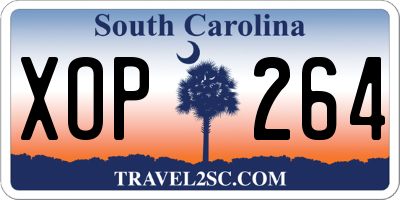 SC license plate XOP264