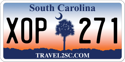 SC license plate XOP271