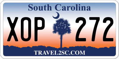 SC license plate XOP272