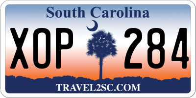 SC license plate XOP284