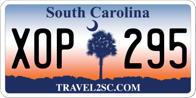 SC license plate XOP295