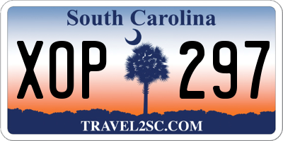 SC license plate XOP297