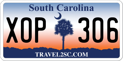 SC license plate XOP306
