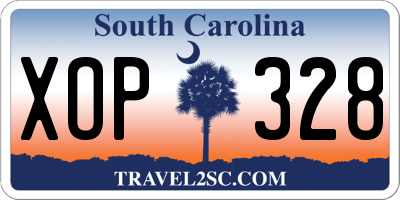 SC license plate XOP328