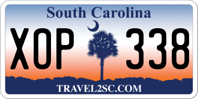 SC license plate XOP338