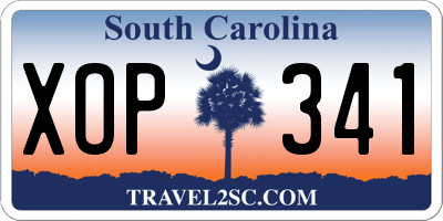 SC license plate XOP341