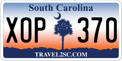 SC license plate XOP370