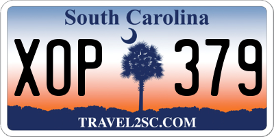 SC license plate XOP379