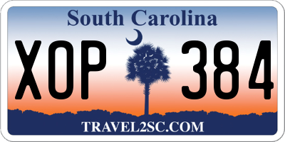 SC license plate XOP384