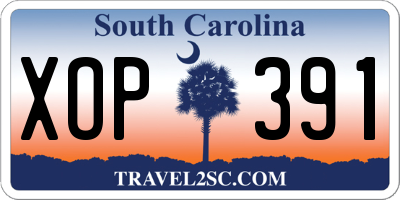 SC license plate XOP391