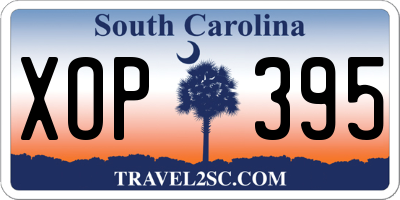 SC license plate XOP395