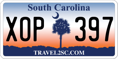 SC license plate XOP397
