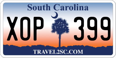 SC license plate XOP399