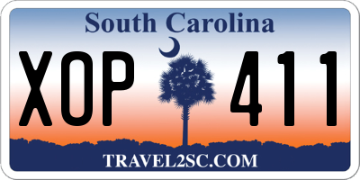 SC license plate XOP411