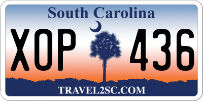 SC license plate XOP436