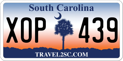 SC license plate XOP439