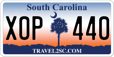 SC license plate XOP440