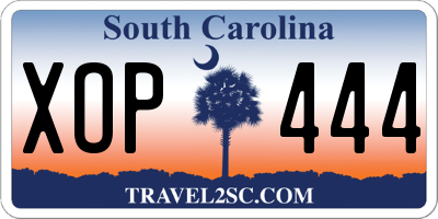 SC license plate XOP444