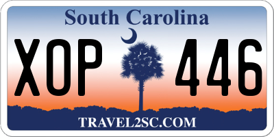 SC license plate XOP446