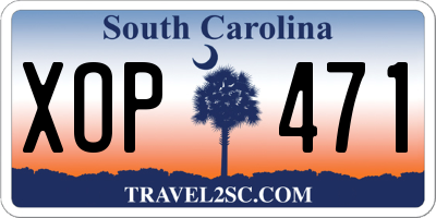 SC license plate XOP471