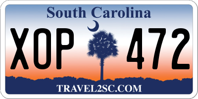 SC license plate XOP472