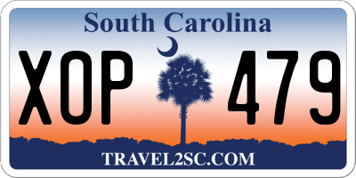 SC license plate XOP479