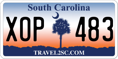 SC license plate XOP483