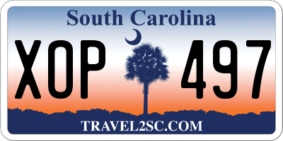 SC license plate XOP497
