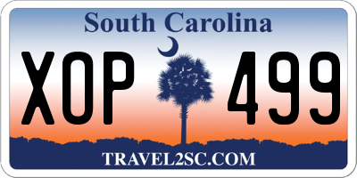SC license plate XOP499