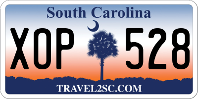 SC license plate XOP528