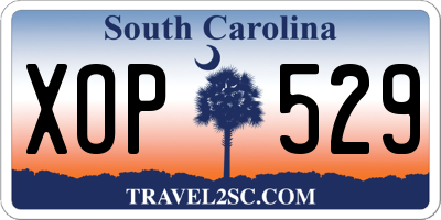 SC license plate XOP529