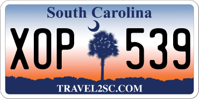 SC license plate XOP539