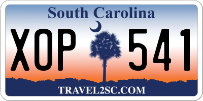 SC license plate XOP541