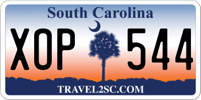 SC license plate XOP544