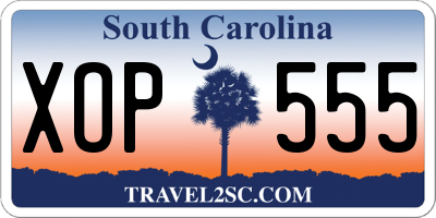 SC license plate XOP555