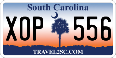 SC license plate XOP556