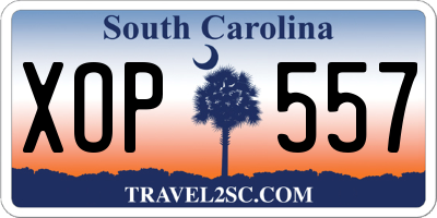 SC license plate XOP557