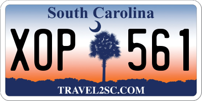 SC license plate XOP561