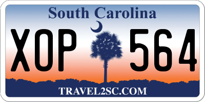 SC license plate XOP564