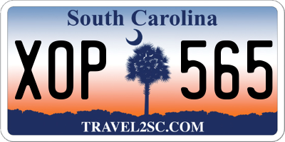 SC license plate XOP565