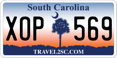 SC license plate XOP569