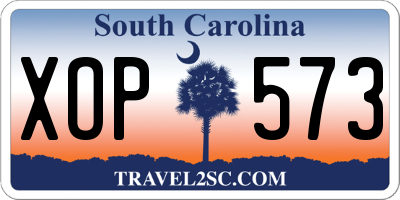 SC license plate XOP573