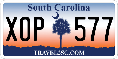 SC license plate XOP577
