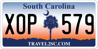 SC license plate XOP579