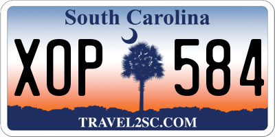 SC license plate XOP584