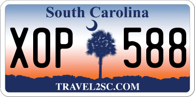 SC license plate XOP588