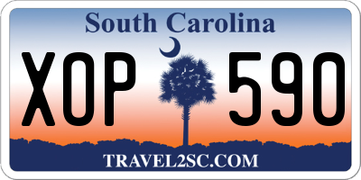 SC license plate XOP590