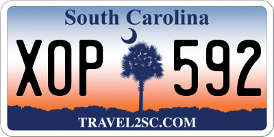 SC license plate XOP592